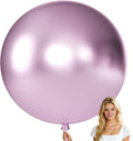 KALOR Metallic Pink Giant Balloons 36 Inch Large Latex Balloons, 4 Pack Jumbo Round Helium Balloon for Birthday Bridal Shower Wedding Baby Shower Party Decorations