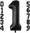 Number Balloons Black Party Balloon - Giant Number 1 Balloon, 40 Inch Large Balloon for Birthday Decorations, Black Party Supplies for Men Women