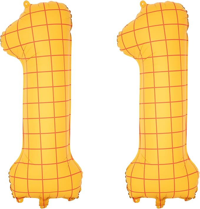 40-Inch Large Number Balloon Toy Inspired Story Matte Yellow Birthday Balloon Western Rodeo Party Supplies Boy Girl Story Anniversary Kids Birthday Party Cowboy Farm Themed Baby Welcome Decorations