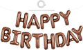 TONIFUL Chocolate Happy Birthday Balloons Banner 16 Inch Mylar Foil Letters Brown Birthday Sign Bunting Reusable for Girls Boys Kids & Adults for Thanksgiving Birthday Decorations and Party Supplies