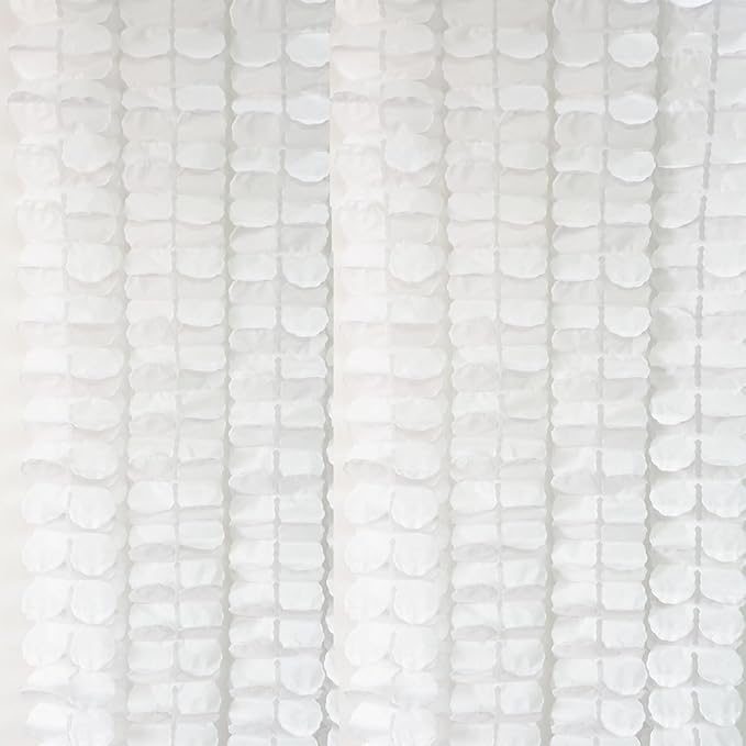 10PCS White Four Leaf Clover Paper Flowers Garland Decorations Four Leaf Clover Paper Banner Tissue Paper Streamers Reusable Hanging Garland for Birthday Wedding Baby Shower Party Backdrop Home Decor