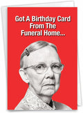 NobleWorks - 1 Hilarious Happy Birthday Card - Funny Retro Spouse Humor, Celebrate Birthdays - Funeral Home C7198BDG