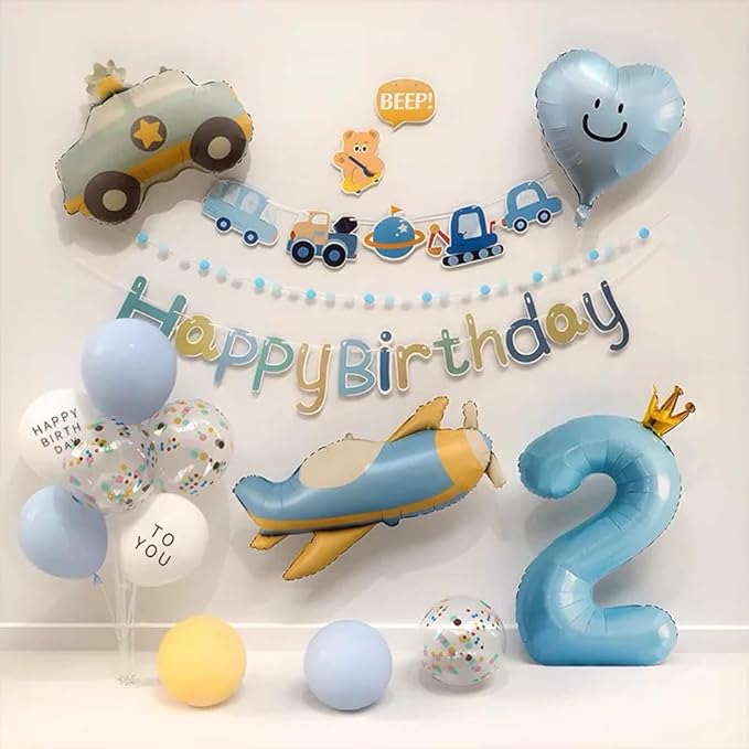 Blue Number 9 Balloon with Crown, 40 inch Blue Number Balloon 9th Birthday Party Decoration BlueCrown Balloons 0-9 for Birthday Party Anniversary Decorations Supplies
