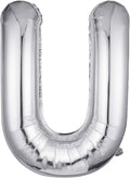 Letter Balloons 40 Inch, Single Silver Letter U Balloons Aluminum Hanging Foil Film Balloon for Baby Shower, Wedding Anniversary, Graduation, Birthday Party Decoration