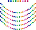 5 Pieces Colorful Pom Pom Ball Garland 6.5 Feet Long 24 Balls for Party Home Decoration