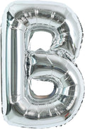 TONIFUL 40 Inch Silver Letter B Balloons - Big Foil Mylar Helium Balloons for 2026 New Year Eve Graduation Wedding Baby Shower Birthday Party & Anniversary Decorations