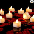 Amagic 1000 Pieces Artificial Rose Petals with 12 Heart LED Tea Lights Candles Kit, Rose Petals and Candles Set for Proposal, Anniversary, Valentine's Day, Special Romantic Night, Wedding Table Decor