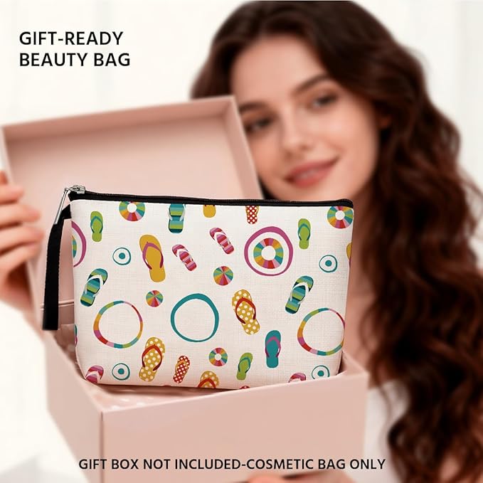 Beach Gifts for Women Beach Accessories Makeup Bag, Cute Birthday Gifts for Women Cruise Gifts for Girls Cosmetic Bag Sunscreen Bags