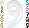 40 Inch White Numbers 9 Balloon, Balloons Decorations for 9 19 90 Birthday Party, Engagement, Wedding, Graduations, Photo Shoot Supplies