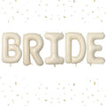 40 Inch Beige BRIDE Balloons,Cream White Sand Bride Foil Balloon for Wedding Bachelorette Party Decorations