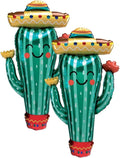 Set of 2 Adorable Fiesta Cactus Jumbo 38" Foil Party Balloons