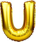 Glanzzeit 16 Inch Gold Balloons Decor Letters A to Z Numbers 0 to 9 for Wedding Prom Birthday Party (Letter U)