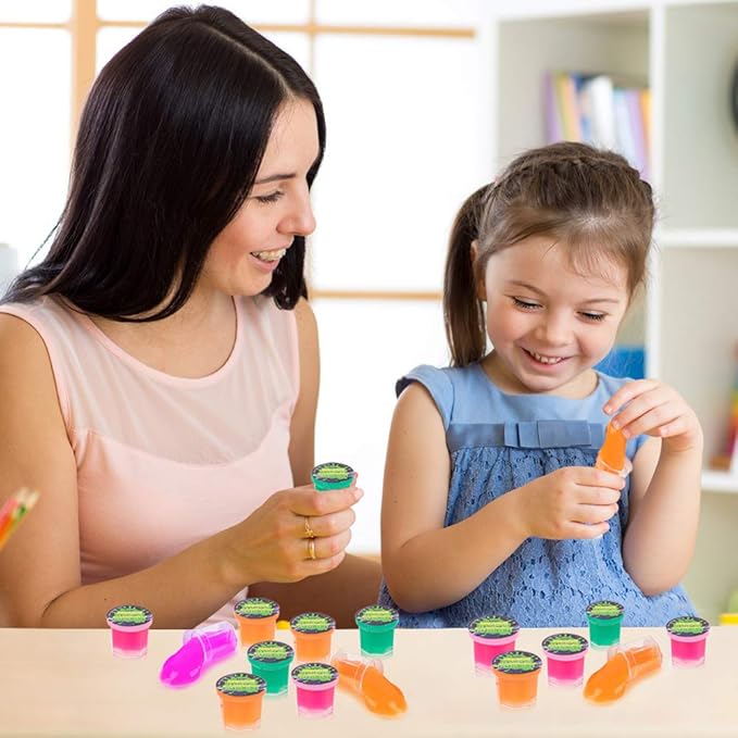 ArtCreativity Mini Noise Putty for Kids - Bulk Pack of 48 Slime - Assorted Vibrant Colors, Birthday Party Favors, Goodie Bag Stuffers, Piñata Filler, Funny Prank Toy, for Boys and Girls