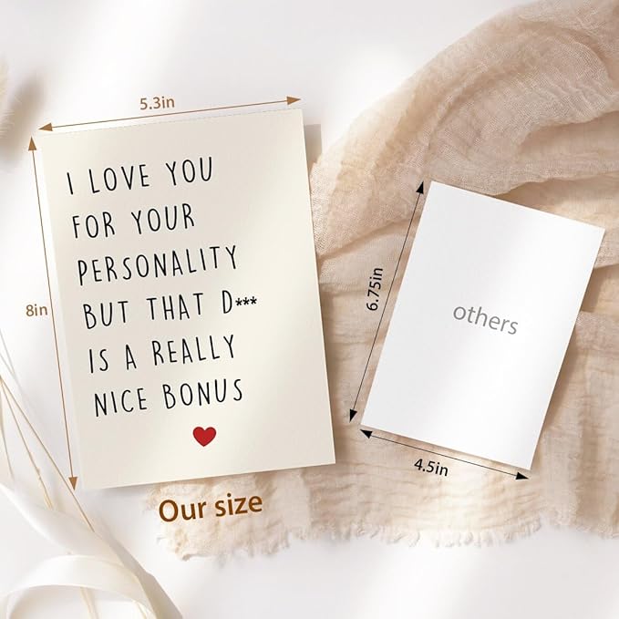 Funny Valentines Day Gifts for Him, Valentine's Day Card for Boyfriend, Valentine's Day Cards for Husband,Mens Valentines Card Gifts