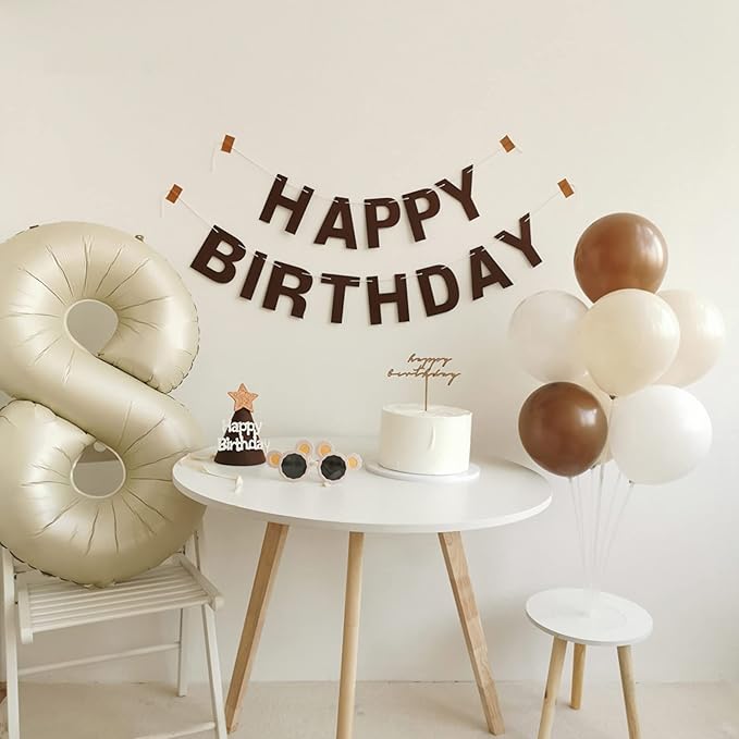 Number 8 Balloon, 8 Balloon, Number Balloons 40 Inch, Sand White Large Big Foil Number Balloons for Birthday Party Graduation Wedding Anniversary Baby Shower Bachelorette Decoration Supplies