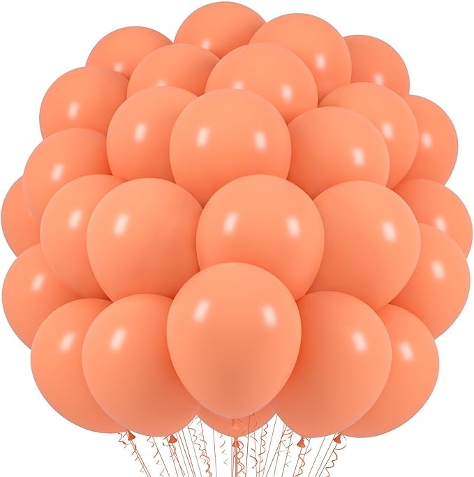 Peach Balloons, 66pack 12inch Pastel Orange Latex Party Balloons for Wedding, Birthday, Graduation, Bridal Shower, Baby Shower, Gender Reveal, Anniversary, Bachelorette Party Decorations
