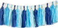 30pcs Paper Tassels Garland Banner Tissue Paper Tassel DIY Hanging Paper Decorations Party Tassel Garland Decor Baby Shower Nursery Wedding Festival Baby Shower Decoration(30, Blue Pack)