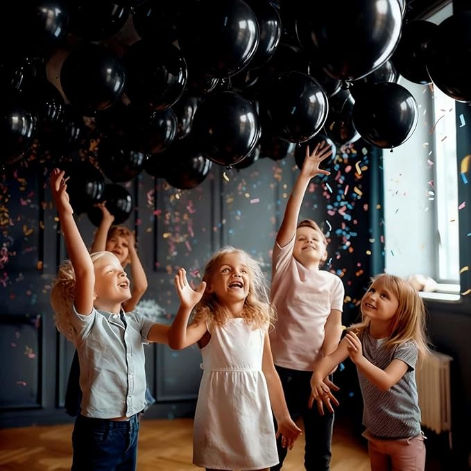 450 Pack Black Balloons - 12 Inch Black Latex Party Balloon Bulk - for Wedding, Birthday, Baby Shower, and More