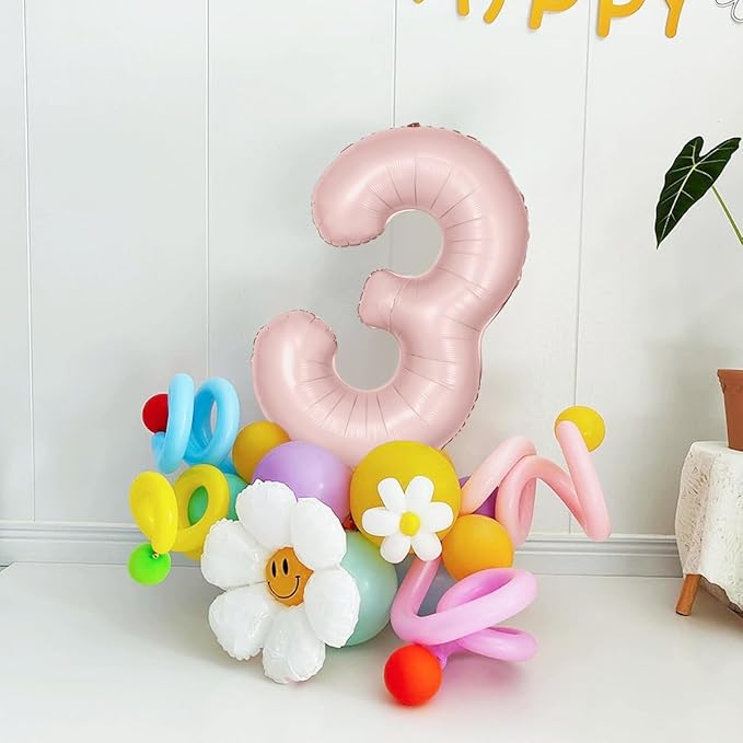 40 inch Pink Number Balloon Light Pink 9 Balloon Matte pink Number 9 Balloon for 9th Birthday Party Decorations