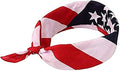 Red White and Blue American Flag Bandana Headband USA for Men and Women - Neck and Face Scarf Head Wrap
