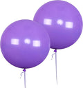 AZOWA 24 Inch Purple Balloon 10 Large Latex Balloons for Party Wedding Birthday Baby Shower Decoration (Purple, 10 Pcs)