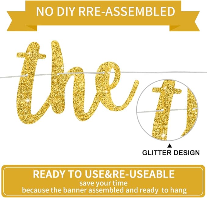 BEISHIDA Glitter Gold The Beginning of A New Chapter Banner, Farewell party decorations,Graduation Sign 2026 Banner,Happy retirement Supplies,Going away party Sign Garland,Graduation banner