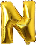 40 inch Letter Balloons Gold Alphabet Number Balloons Foil Mylar Party Wedding Bachelorette Birthday Bridal Shower Graduation Anniversary Celebration Decoration can fly with helium (40 INCH Gold N)