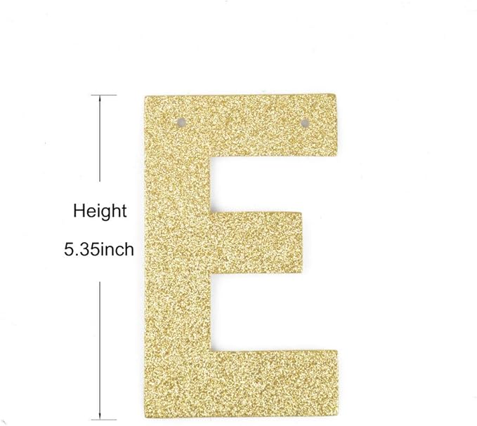 Foreva Eva Gold Glitter Paper Banner, Wedding/Engagement/Valentine's Day Party Decor, Forever and Ever Banner
