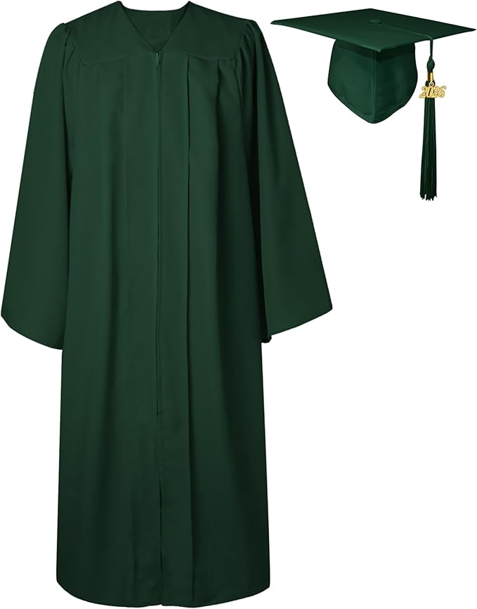 GraduatePro Matte Graduation Cap and Gown Class of 2026 Set Bulk with Tassel for High School & College 12 Colors