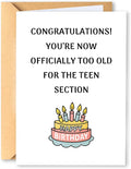 KINGNAME Funny Birthday Card for Adults, Cautionary Tale Humor, Sarcastic Aging Joke Card for Friends Family Coworkers