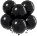 18 Inch Black Balloons - 35Pcs Large Thick Balloons Big Round Black Latex Balloon for Birthday Baby Shower Wedding Graduation Summer Themed Party Decorations