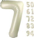 Cream 7 Balloon, Number Balloons 40 Inch, Cream 7th Birthday Decorations for Kids Girls Boys, Party Decoration for Women Men, Number 7 Balloon