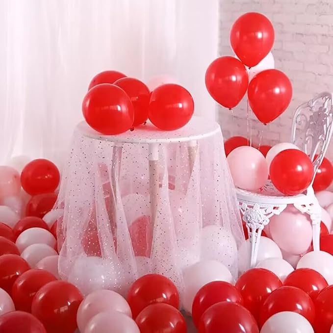 200 Pcs Pink Red Balloons 5 Inch Pink and Red Latex Small Balloon Garland Arch Kit for Valentine's Day Baby Shower Birthday Bridal Shower Wedding Anniversary Party Decorations
