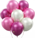 AFTERLOON® Biodegradable Balloons 24 pcs Pearlized White/Pink/Fuchsia 10 Inch Pearl Color, Pearlescent Thickened Extra Strong Natural Latex Helium Float, Colorful Bulk Color ballon Globos Para De Kids