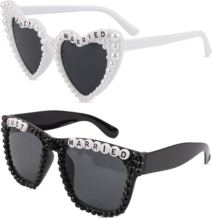Just Married Decorations Sunglasses for Just Married Wedding Party Decorations