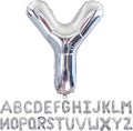 Silver Letter Y Balloons 40 inch Large Alphabet Y Balloons Silver Helium Foil Letter Balloon Banner for Birthday Party Anniversary Wedding Decoration