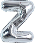 TONIFUL 40 Inch Large Silver Letter Z Helium Foil Mylar Balloon for 2026 New Year Eve Graduation Wedding Baby Shower Birthday Party Anniversary Supplies Decorations