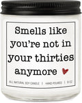 40th Birthday Gifts for Women Men, 40th Birthday Decorations Gifts for Women Men, 40 Year Old Birthdays, Lavender Scented Candle, 7oz