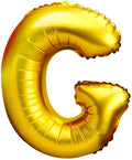 Glanzzeit 16 Inch Gold Balloons Decor Letters A to Z Numbers 0 to 9 for Wedding Prom Birthday Party (Letter G)