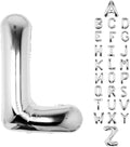 Letter Balloons 40Inch Large Giant big Foil Mylar Silver Balloons L for Birthday Party Decorations