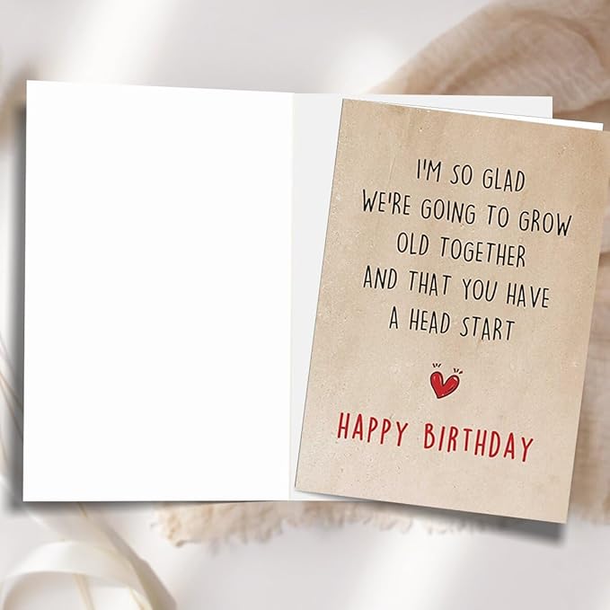 Funny Birthday Card for Husband wife, Romantic Birthday Gifts for Boyfriend, Happy Birthday Cards for Him Her