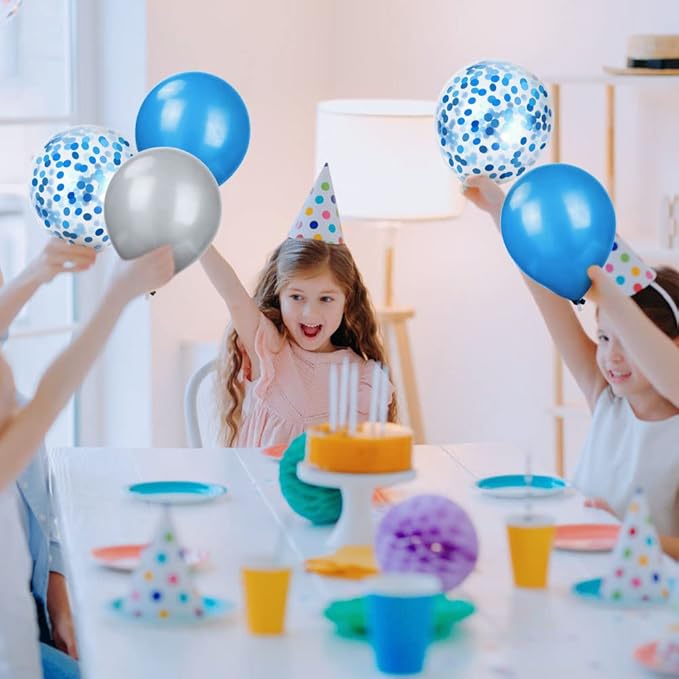Ainiv 2 Set Table Balloon Stand Kit with Lights, Balloon Centerpieces for Tables Include 16 Latex Confetti Balloons, Christmas Centerpieces Tables Decorations for Birthday, Weddings, Anniversary