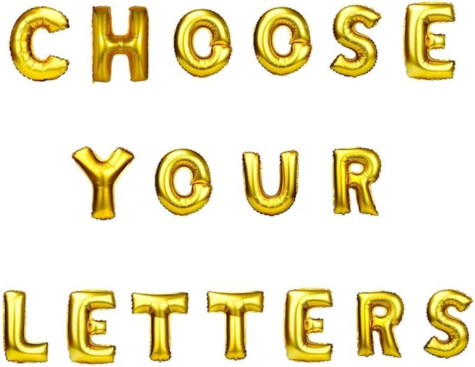 Glanzzeit 16 Inch Gold Balloons Decor Letters A to Z Numbers 0 to 9 for Wedding Prom Birthday Party (Letter G)