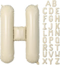 Cream H Letter Balloons,40 Inch Letter H Balloon Beige,Helium Custom Letter Balloon for Birthday Anniversary Party Decorations