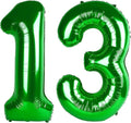 Dark Green Number 13 Balloon 40 Inch, 13th Birthday Party Decorations for Children, Giant 13 Foil Balloon for Party Supplies