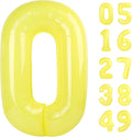 Yellow Helium Number Balloon 40 Inch, Giant Foil Yellow Number 0 Birthday Balloons, Large Numbers 10 20 30 40 50 60 70 80 90 100 2026, Party Celebration Supplies Decorations