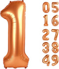 40 Inch Orange 1 Balloon for First Birthday, Orange One 1st Number Balloon Birthday Decorations, 10th 21st, Giant Number 1 Balloons
