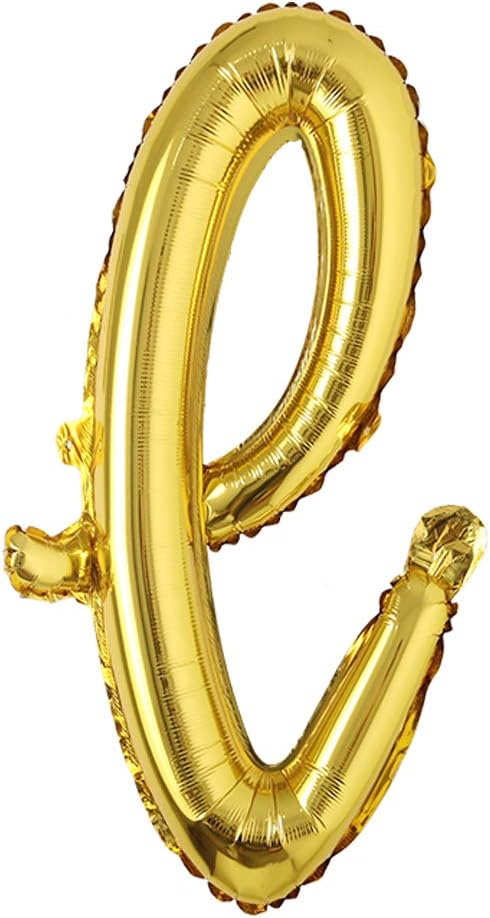 18 inch Gold DIY a-z Handwriting lowercase letters name Foil balloon Letter character birthday Wedding party decoration Balloon (18 inch Gold l)