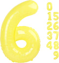 Number 6 Balloon 40 Inch, 6 7 Six Seven Birthday Decorations, 6th Birthday Balloon for Men Women, Yellow 16 60 61 65 Numbers Balloons Party Wedding Events Decorations