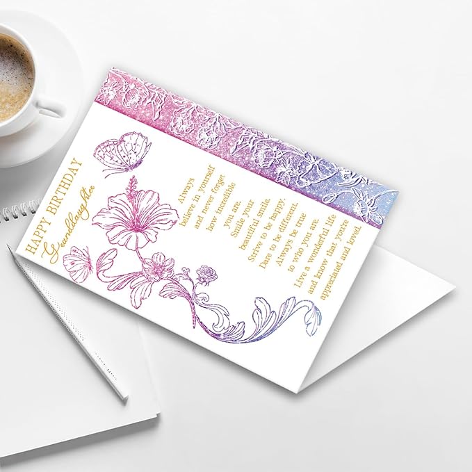 Granddaughter Birthday Card, Funny Birthday Card Gifts for Granddaughter from Grandma Grandpa,Unique Gifts Idea